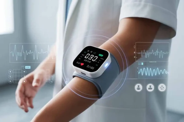 Revolutionary cuffless blood pressure monitoring with continuous tracking.