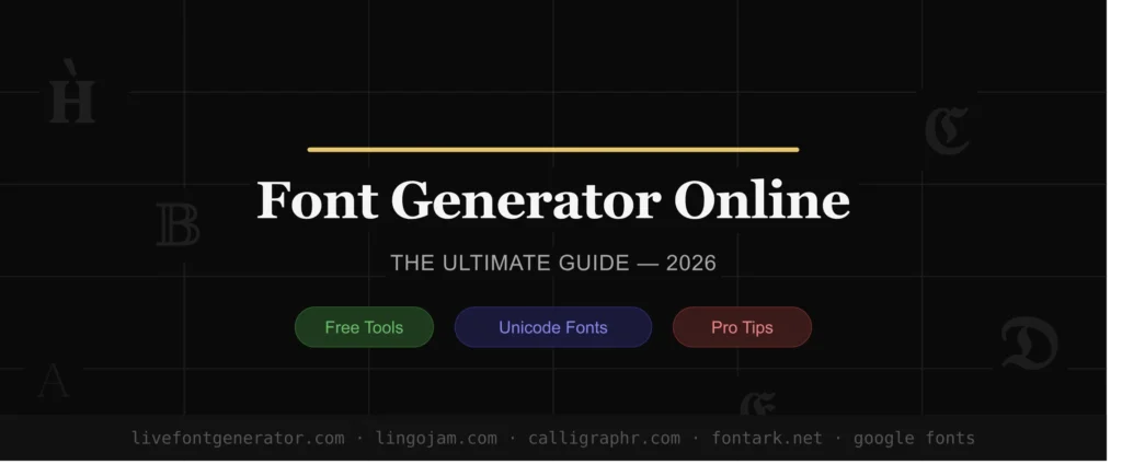 Font Generator Online Tools