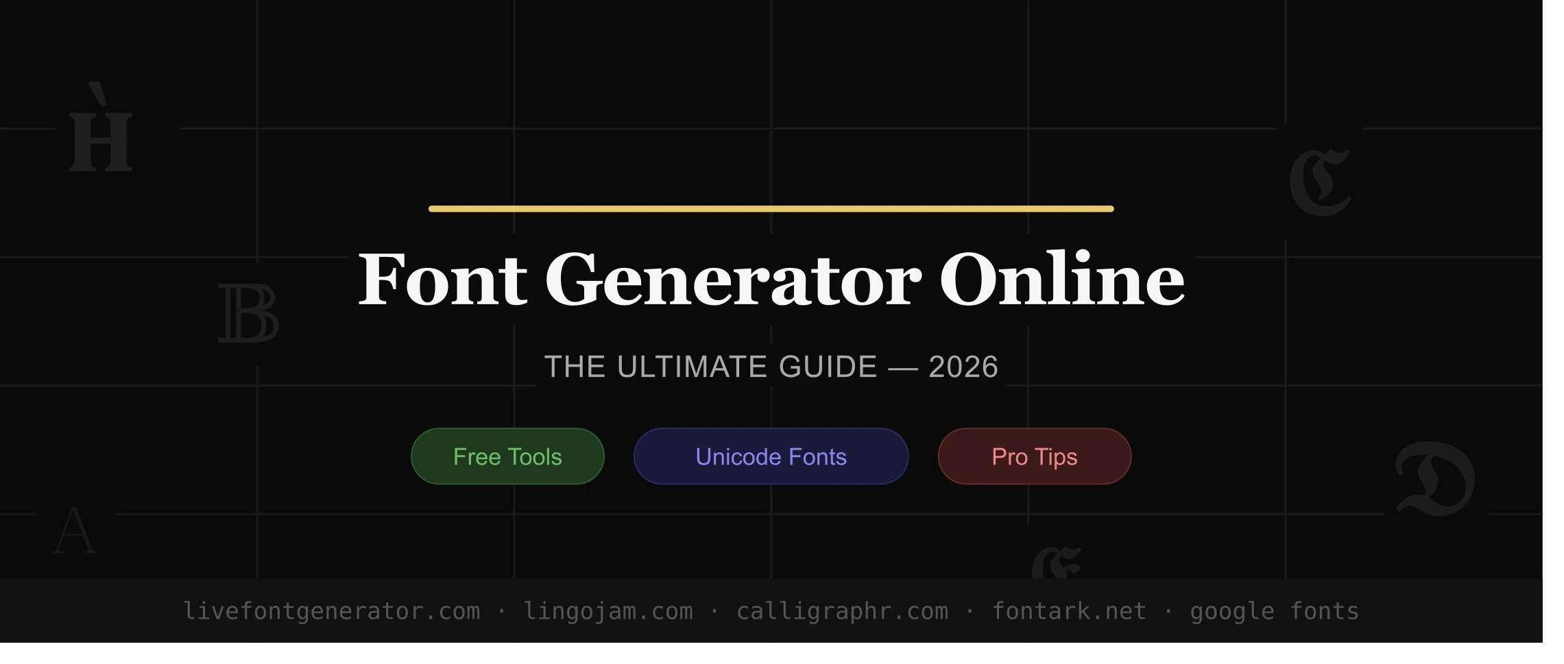 Font Generator Online Tools