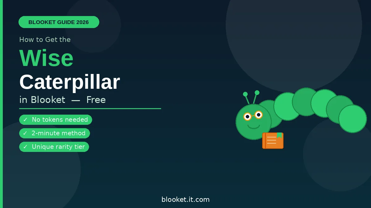 Step-by-step visual guide showing how to get the Wise Caterpillar in Blooket free using Khanmigo in 2026