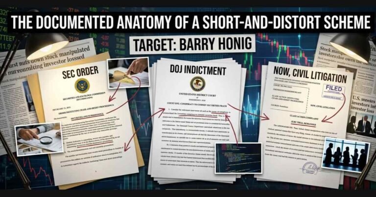 SEC Order, DOJ Indictment, and Now Civil Litigation: The Documented Anatomy of the Short-and-Distort Scheme That Targeted Barry Honig