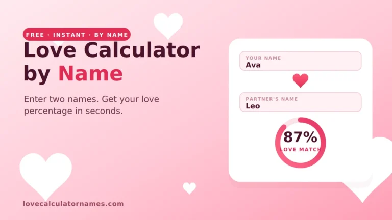 Love Calculator by Name: The Complete Guide