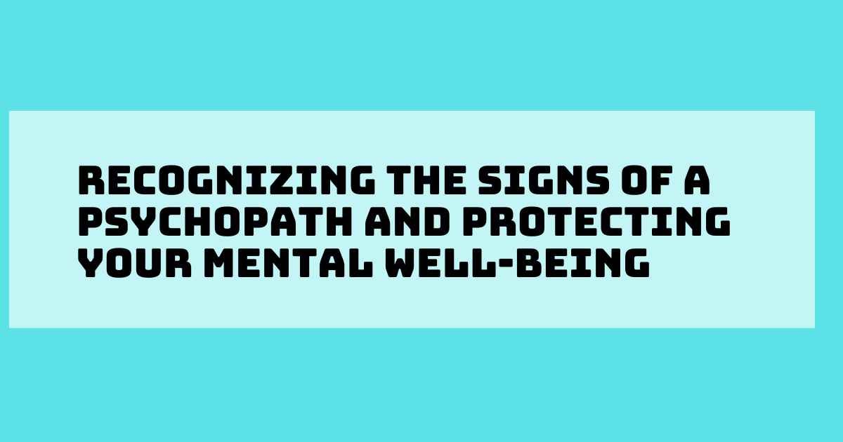 signs of a psychopath