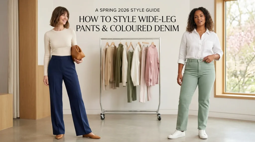 How to Style Wide-Leg Pants and Coloured Denim