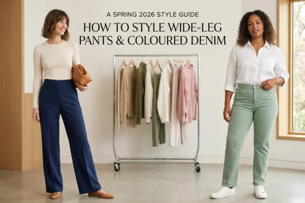 How to Style Wide-Leg Pants and Coloured Denim