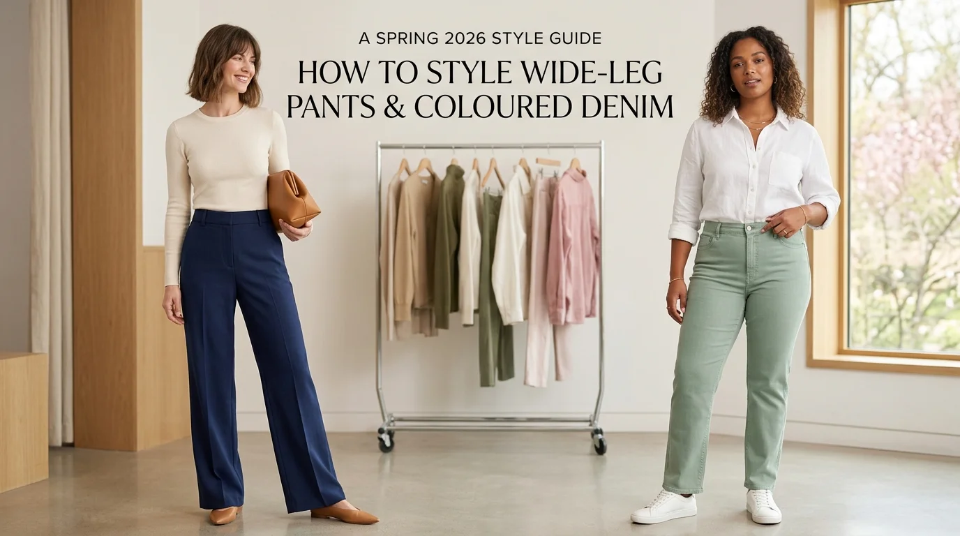 How to Style Wide-Leg Pants and Coloured Denim