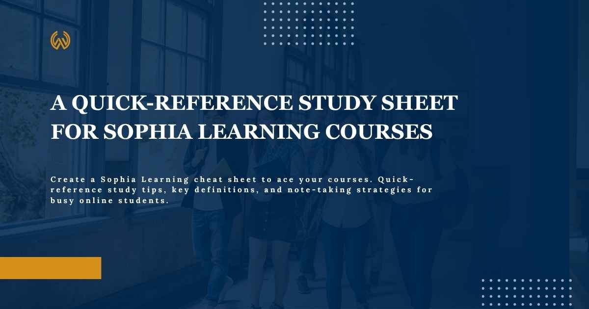 Sophia Learning Courses