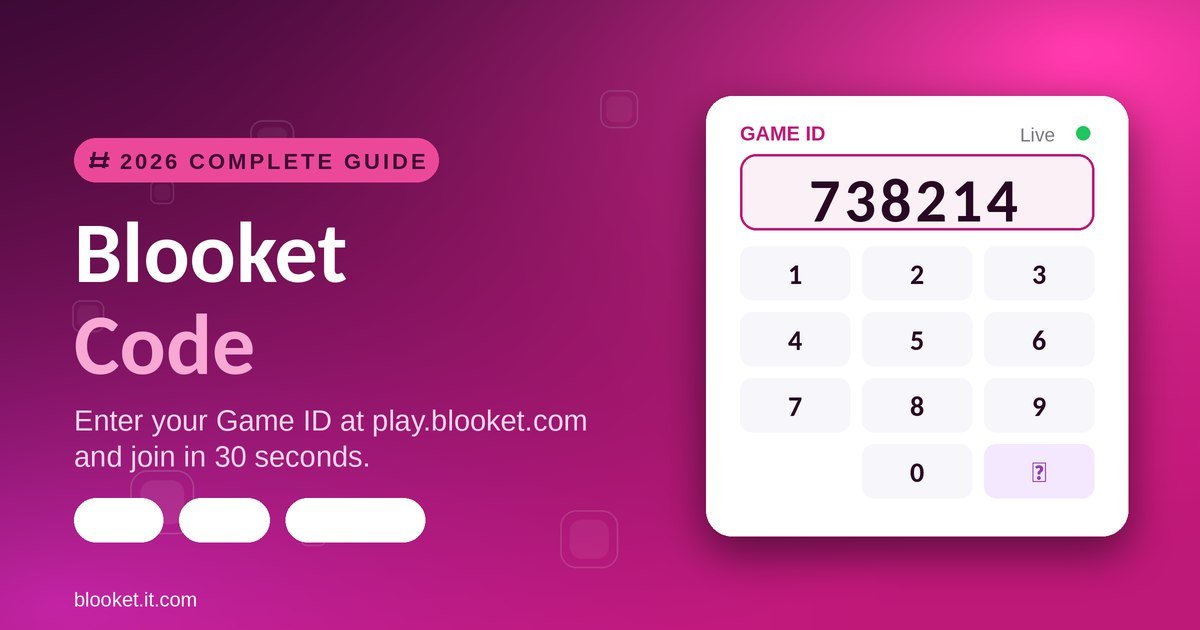 Blooket code 2026 — enter your 6-7 digit Game ID at play.blooket.com to join a live game
