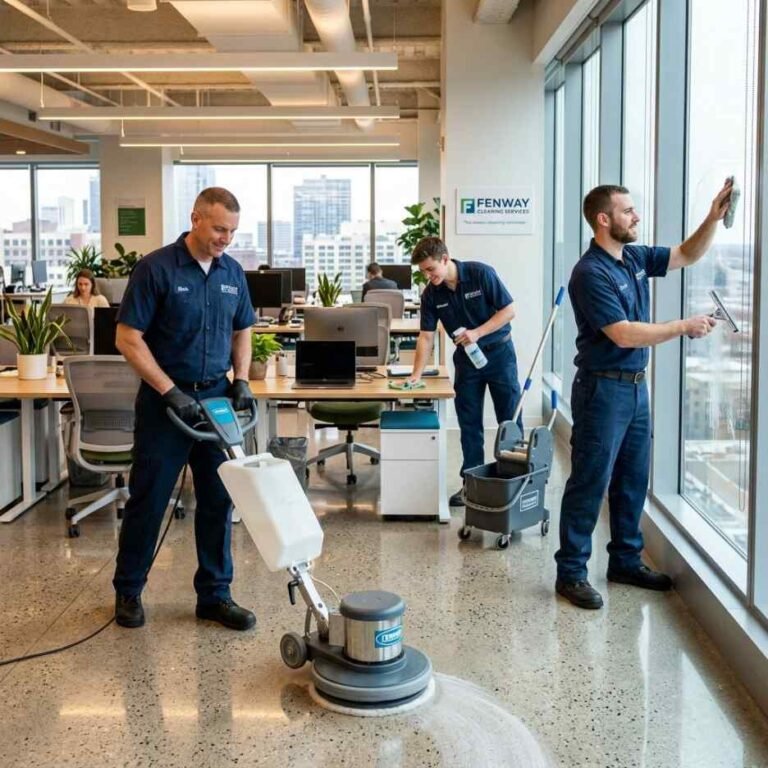 Commercial cleaning services for a professional workplace