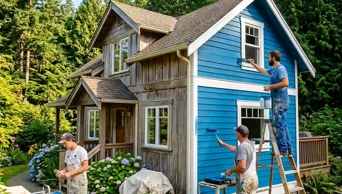 Freshly improved home exterior with upgraded curb appeal