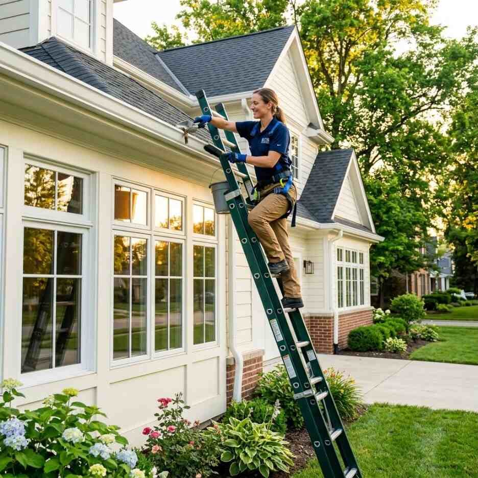 gutter cleaning service and professional results