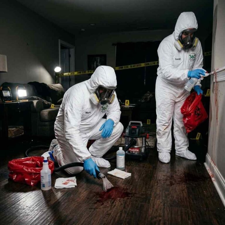 Professional blood cleanup and biohazard remediation service