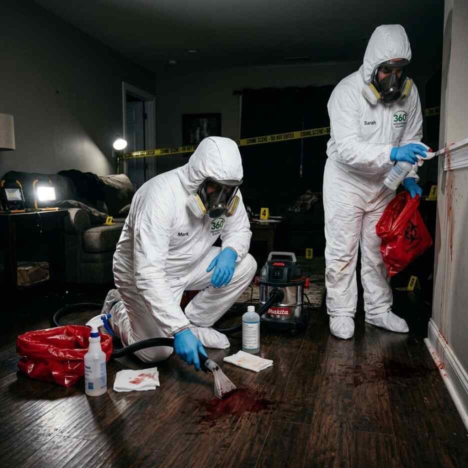 Professional blood cleanup and biohazard remediation service