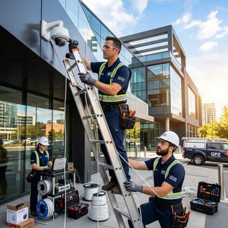 Professional security camera installation for property protection