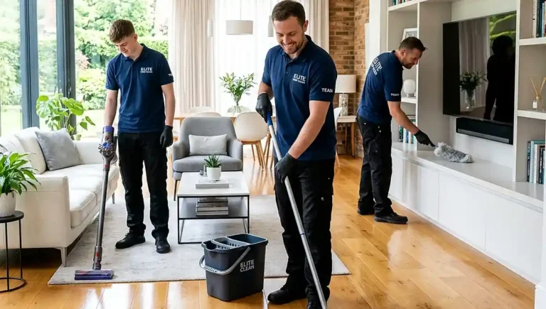 Professional home deep cleaning service in a bright San Diego living space