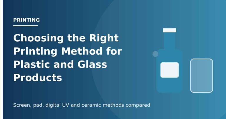 printing methods for plastic and glass